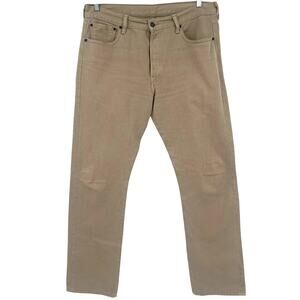 Levi's 501 Khaki Mens Jeans Sz 34x32 Y2K Normcore Street Minimalist Workwear